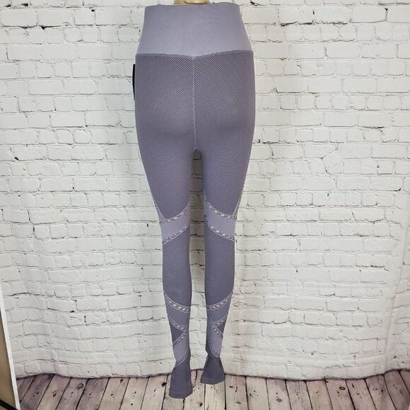 nux Principle Leggings Gray Jacquard S NWT - Picture 3 of 9